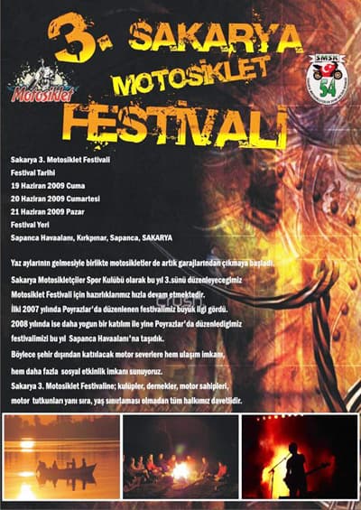 Sakarya 3. Motosiklet Festivali Başlıyor