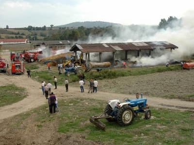 400 Saman Balyası Kül Oldu