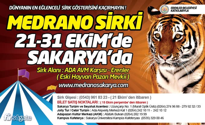 Dünyaca ünlü Medrano Sirki, Sakarya'da