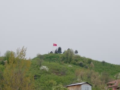Taşburun Köyü'ne Dev Türk Bayrağı