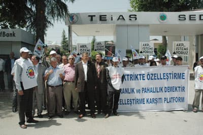 SEDAŞ'ta Özelleştirme Karşıtı Eylem