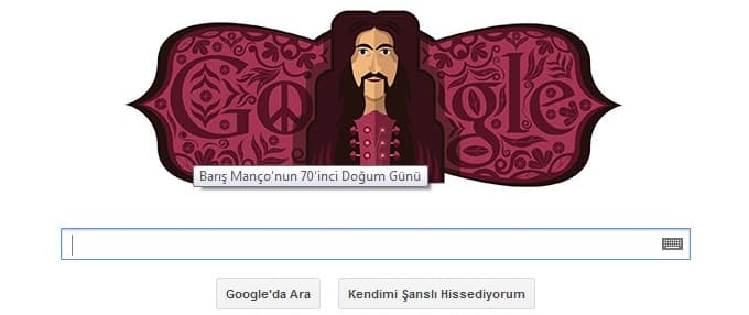 Google, Barış Manço'yu Unutmadı!