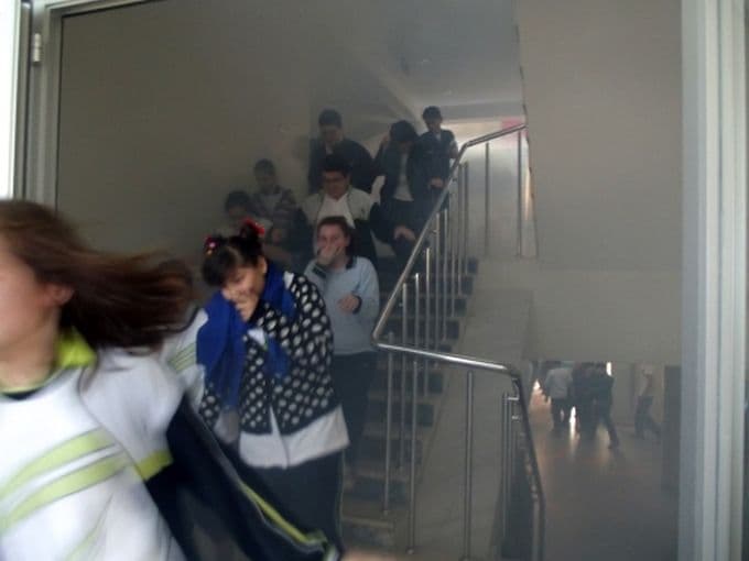 Yangın tatbikatı gerçeği aratmadı