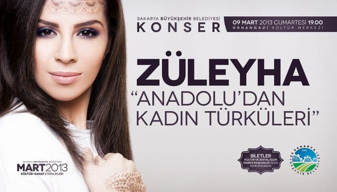 Şarkıcı Züleyha Sakarya'ya geliyor