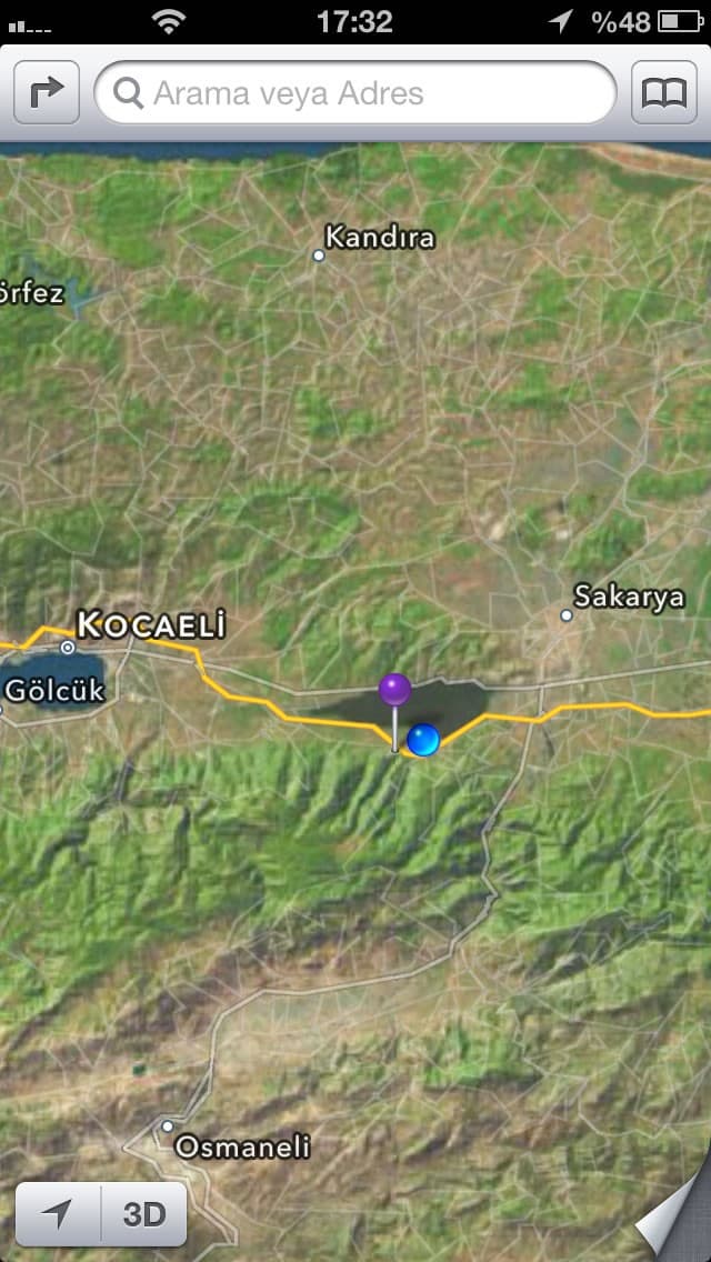 Iphone Sapanca Gölü'nü unuttu
