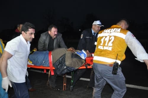 Takla atan araçtan sağ çıktı