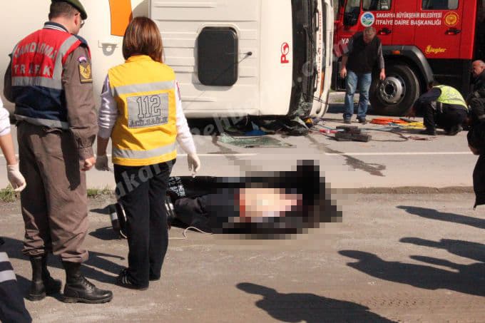 LPG yüklü tankerin altında ezilerek can verdi!