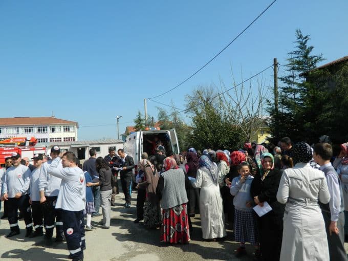 Yangın tatbikatı gerçeğini aratmadı