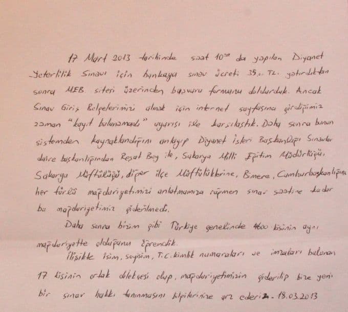 Yeterlik sınavına başvuruda bulundu ama...