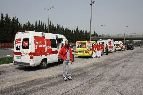 Suriye'ye gidecek 28 ambulaslık konvoy Sakarya'da