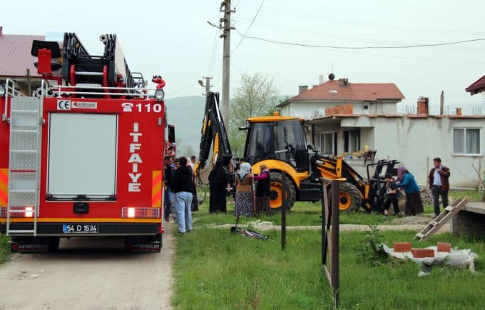Çıkan yangına ilk müdahale komşulardan