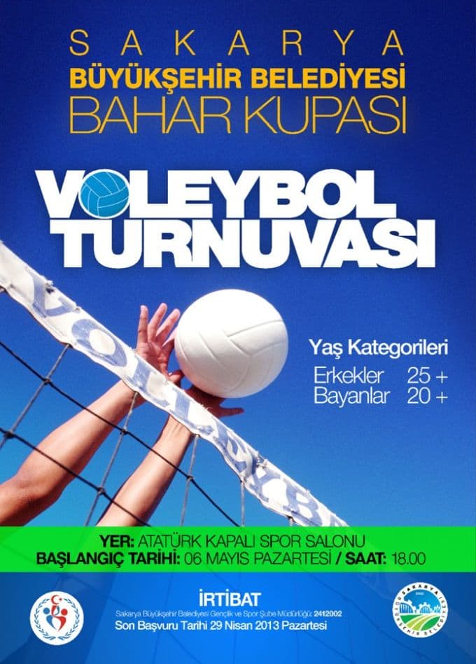 Sakarya'da voleybol turnuvası başlıyor