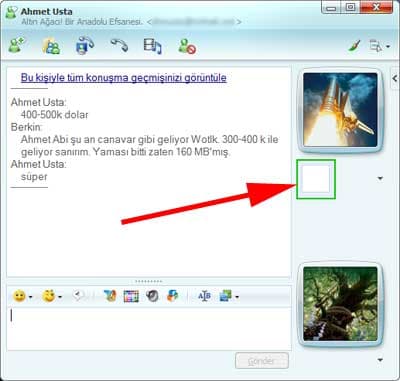 <p><font face="verdana,geneva" size="2"><strong>Windows Live Messenger'ın kararlı son s&uuml;r&uuml;m&uuml;nden alınan g&ouml;r&uuml;nt&uuml;.</strong></font></p>