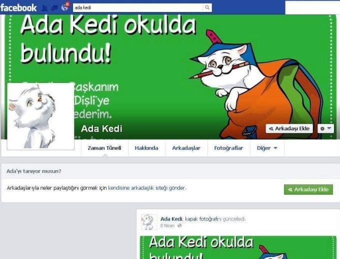 Ada Kedi sosyal medyada
