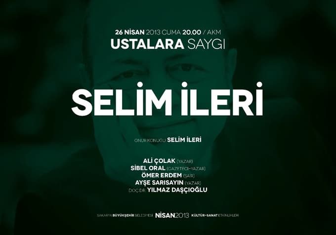 Selim İleri&#8217;ye Saygı Gecesi 