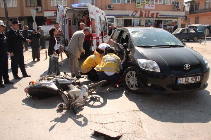 Akyazı'da bir motosiklet kazası daha meydana geldi