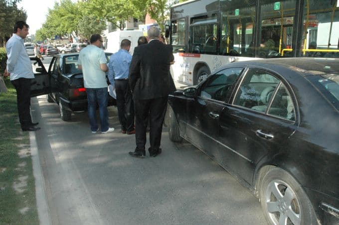 Bulvar'daki trafik yoğunluğu kazaya sebep oldu