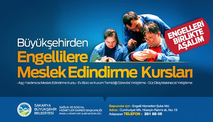 Sakarya'da engelliler meslek sahibi oluyor