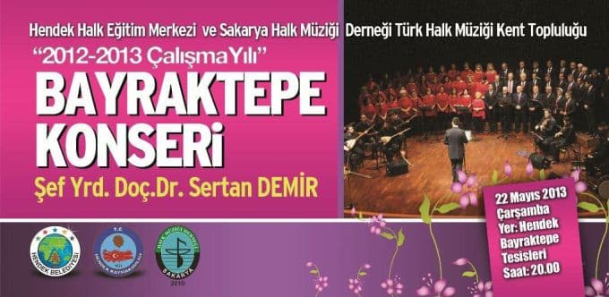 Hendek Bayraktepe'de konser düzenlenecek