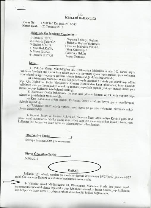 Richmond Oteli davası başlıyor
