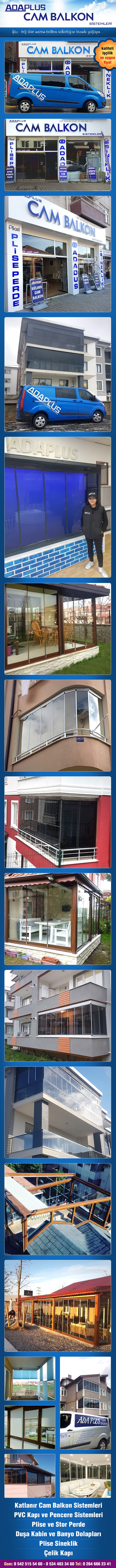 Ada Plus Cam Balkon Sistemleri