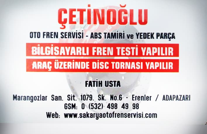 Çetinoğlu Oto Fren Servisi