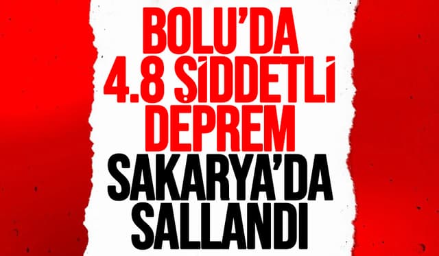 Bolu'da şiddetli deprem, Sakarya'da sallandı