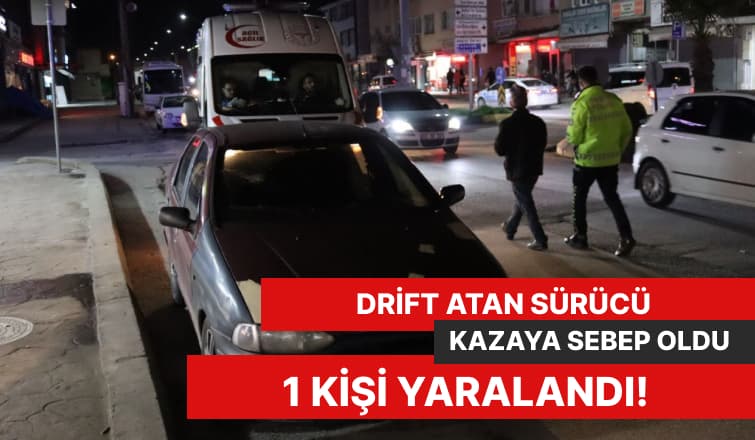 Drift atan sürücü kazaya sebep oldu!