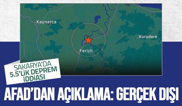 AFAD: Sakarya'da deprem iddiası gerçek dışı