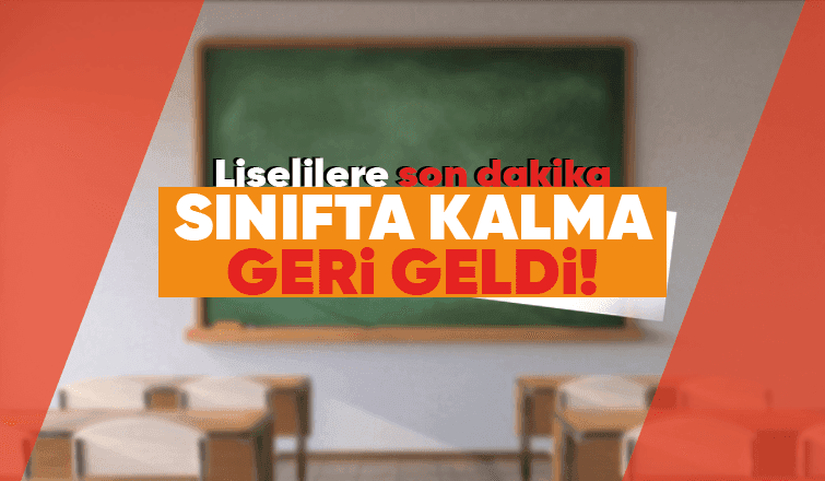 Milli Eğitim Bakanı Yusuf Tekin açıkladı: Liselere sınıf tekrarı geri geliyor!
