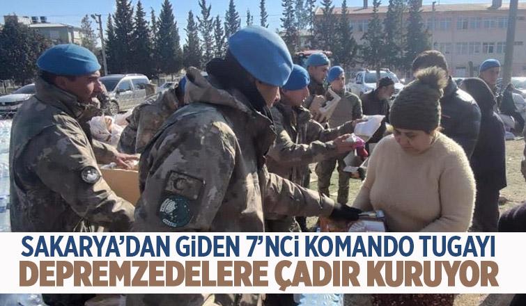 Sakarya'dan giden komandolar Gaziantep’te çadır kuruyor