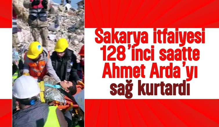 Sakarya itfaiyesi Ahmet Arda'yı sağ kurtardı