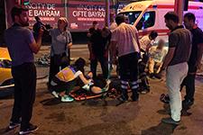 54 plakalı otomobil İzmit'te ticari taksiyle çarpıştı