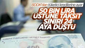 BDDK 50 bin TL üzeri tüketici kredileri için vade sınırını azalttı