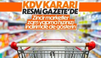 Gıda ürünlerinde KDV indirimi kararı Resmi Gazete'de