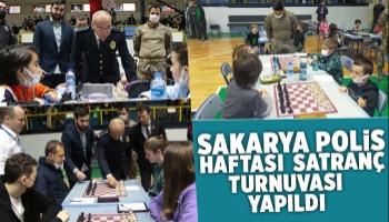 Sakarya Polis Haftası Satranç Turnuvası İl Emniyet Müdürü Fatih Kaya nın  ilk hamlesi ile başladı